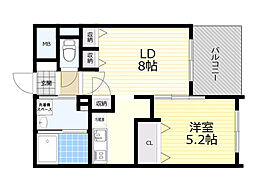 マーベラス箕面 1LDKの間取図画像