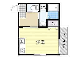 Urastayamate ワンルームの間取図画像