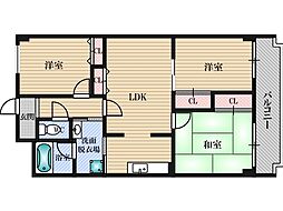 パークサイド三木・第2 3LDKの間取図画像
