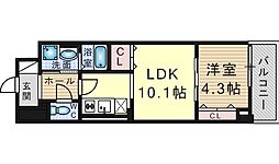 サンプラザ茨木 1LDKの間取図画像