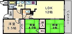 エミネンス辻本2 3LDKの間取図画像