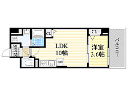 サンプラザ茨木 1LDKの間取図画像