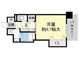 サウスアルカディア 1Kの間取図画像