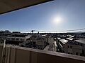 バルコニーから...