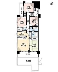 レクセルプラッツァ福生弐番館 4LDKの間取図画像