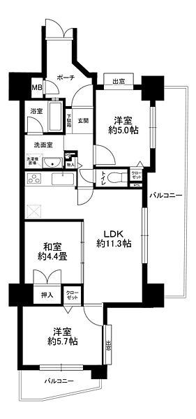 間取りを拡大表示