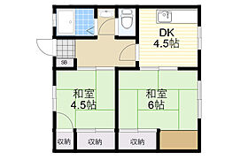 マンション南風 2DKの間取図画像