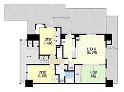ジオ千里桃山台5番館 3LDKの間取図画像
