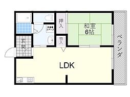 サンヴィレッジ大島 1LDKの間取図画像