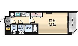 Luxe三国2 1Kの間取図画像
