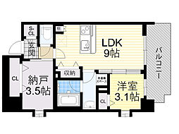 スプランディッド新大阪VIII 1SLDKの間取図画像
