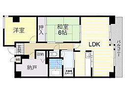 フェルティ豊中 2SLDKの間取図画像