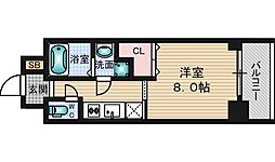 エイペックス新大阪 1Kの間取図画像