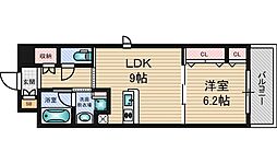 フィールドライト新大阪 1LDKの間取図画像