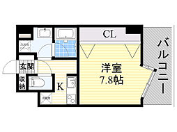 DolceVita1 1Kの間取図画像