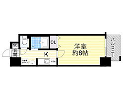 エステムコート新大阪6エキスプレイス 1Kの間取図画像