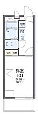 レオパレスフォレスト 1Kの間取図画像