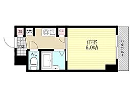 リーガル新大阪 1Kの間取図画像