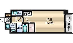 メゾンドボヌール ワンルームの間取図画像