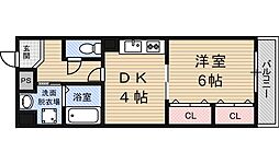 メゾンさくら9 1DKの間取図画像