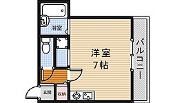 シャンピア蛍 ワンルームの間取図画像