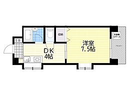 若葉ハイツ 1DKの間取図画像