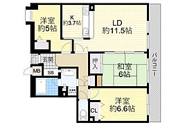 ステイツ千里桃山台 3LDKの間取図画像