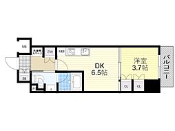 ザ・パークハビオ塚本 1DKの間取図画像