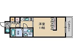 デュオン新大阪レジデンス 1Kの間取図画像
