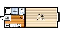 桜ハイム 1Kの間取図画像