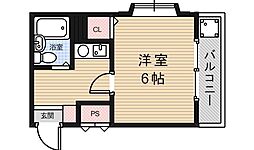 麻田ハイツ 1Kの間取図画像