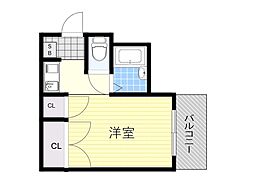 ガーデンヒルズマルヱー 1Kの間取図画像