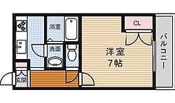 ル・ビュール21 1Kの間取図画像