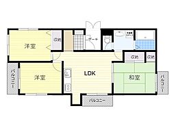 アルプス東豊中マンション 3LDKの間取図画像