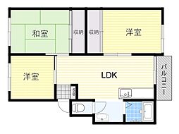 シャンボール八王寺 3LDKの間取図画像