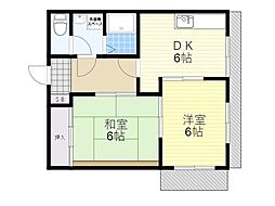 サンロードNo.3 3DKの間取図画像