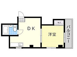 マドレハイツ 1DKの間取図画像