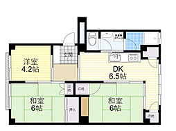 サンフォーレ千里中央 3DKの間取図画像