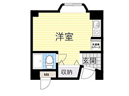 ロイヤルコート上池田 ワンルームの間取図画像