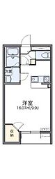 レオネクストキッショー3 1Kの間取図画像