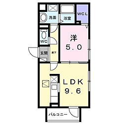 豊中市南桜塚3丁目アパート 1LDKの間取図画像