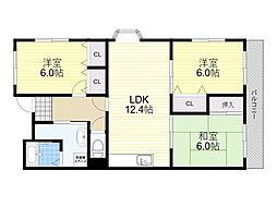 ガーデンハイツセカンド 3LDKの間取図画像