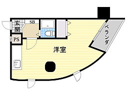 第6センリハイツ ワンルームの間取図画像