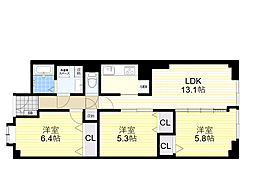 間取図画像 3LDK