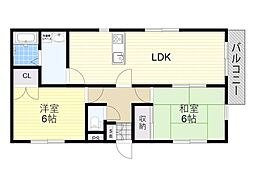 グレース 2LDKの間取図画像