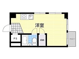 緑地ビル ワンルームの間取図画像