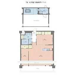 プレジオ宝塚ASIAN 2LDKの間取図画像