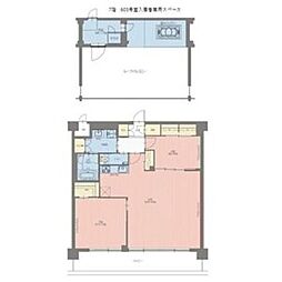 プレジオ宝塚ASIAN 2LDKの間取図画像