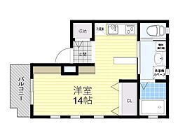 ソフィエル4 ワンルームの間取図画像