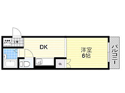 パークサイド2 1DKの間取図画像